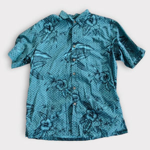 Cooke Street Casual Hawaiian Short Sleeve Shirt Size Large